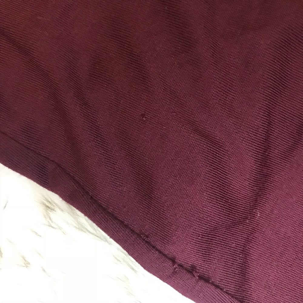 Loft Burgundy Patterned Blouse - image 3